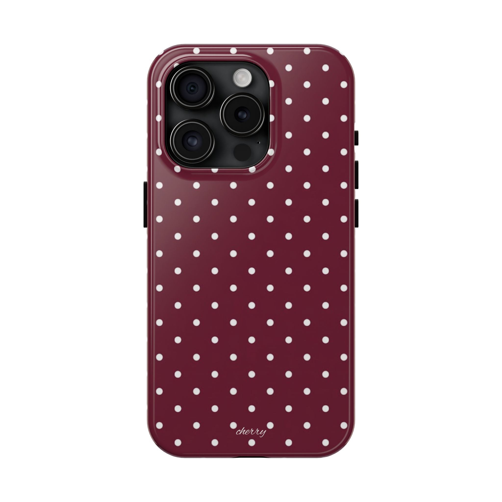 Burgundy Polka Dot Case