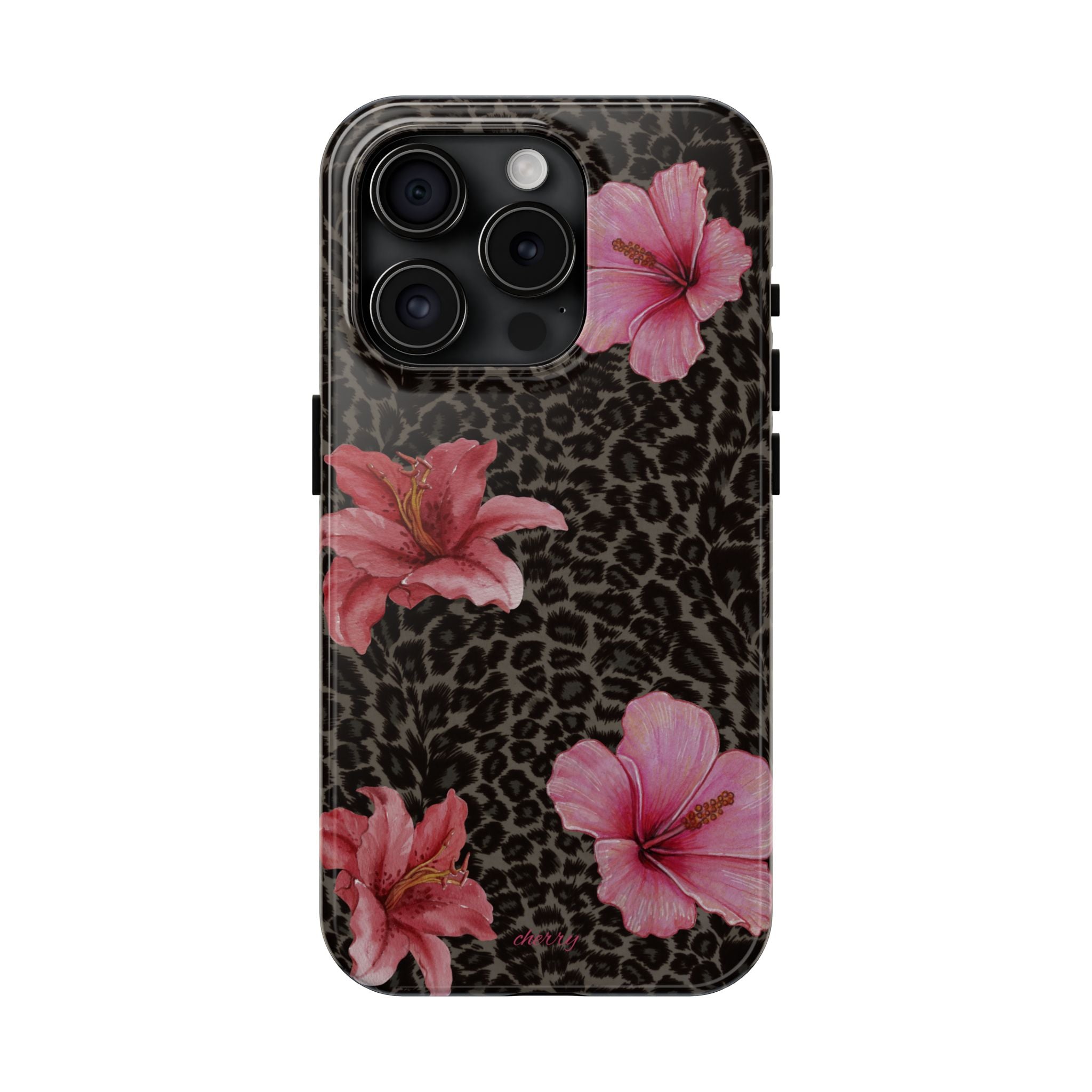 Leopard Print Hibiscus Case